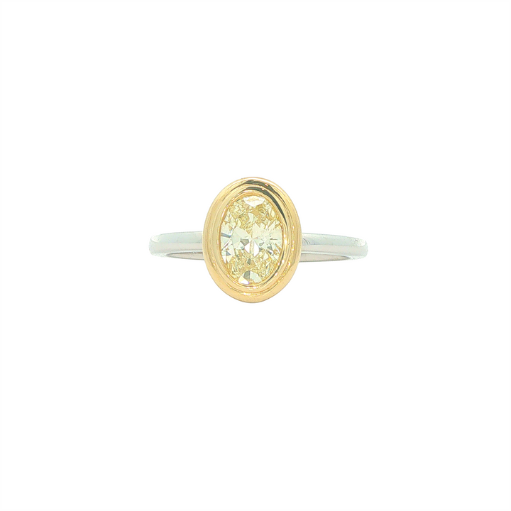 14KT Yellow and White Gold 1.02cttw Canadian Diamond Solitaire Ring