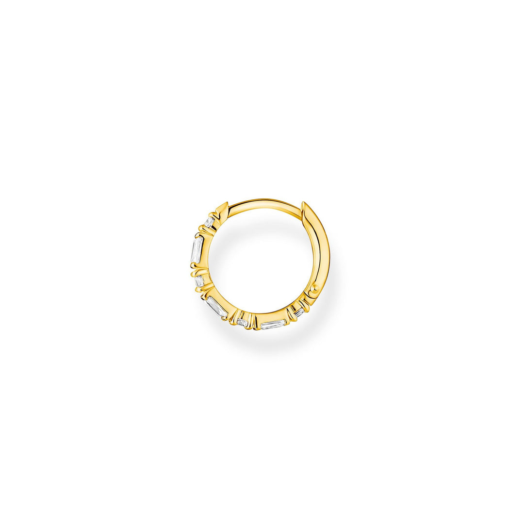 Thomas Sabo Hoop Earring White Stones Gold Plated