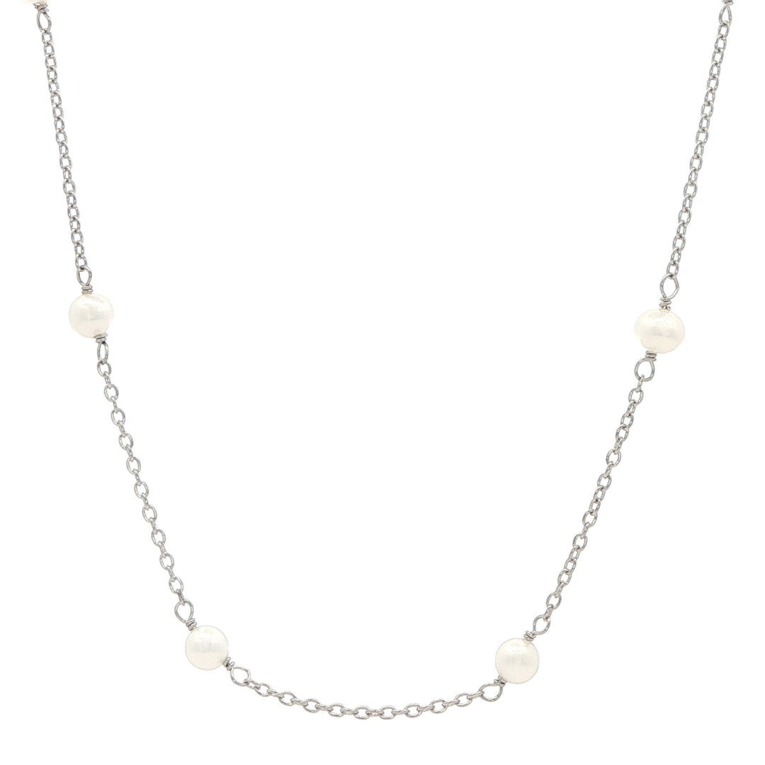 Sterling Silver Fancy Pearl 16+2" Necklace