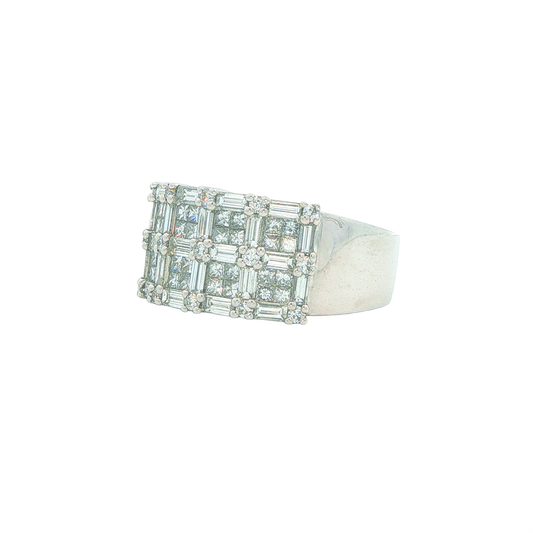 18KT White Gold 2.01tcw Diamond Fashion Estate Band