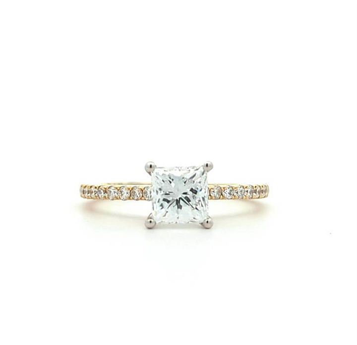 14KT Yellow and White Gold 1.18ctw Diamond Engagement Ring