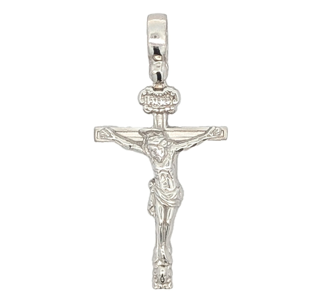 14KT White Gold Crucifix
