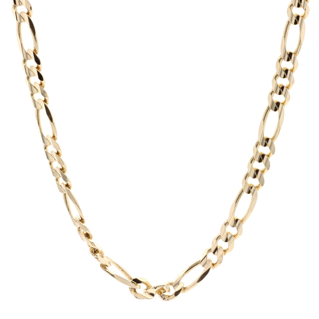 10KT Yellow Gold 26'' 6.9mm Figaro Chain
