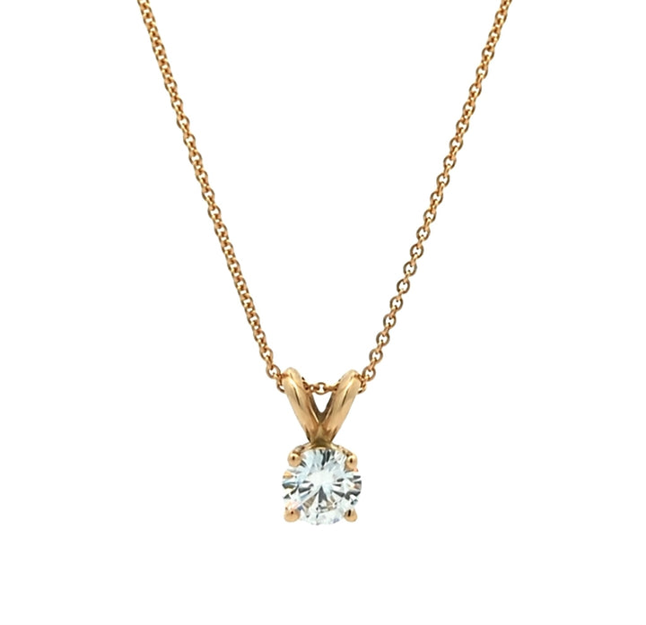 10-14KT Yellow Gold 0.50ctw Lab Grown Diamond 18" Necklace