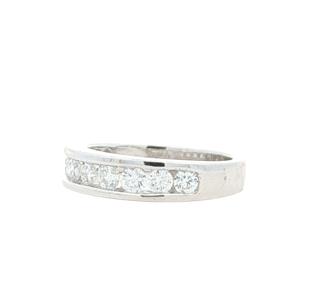 14KT White Gold 1.89ctw Diamond Estate Engagment Ring and Matching Band