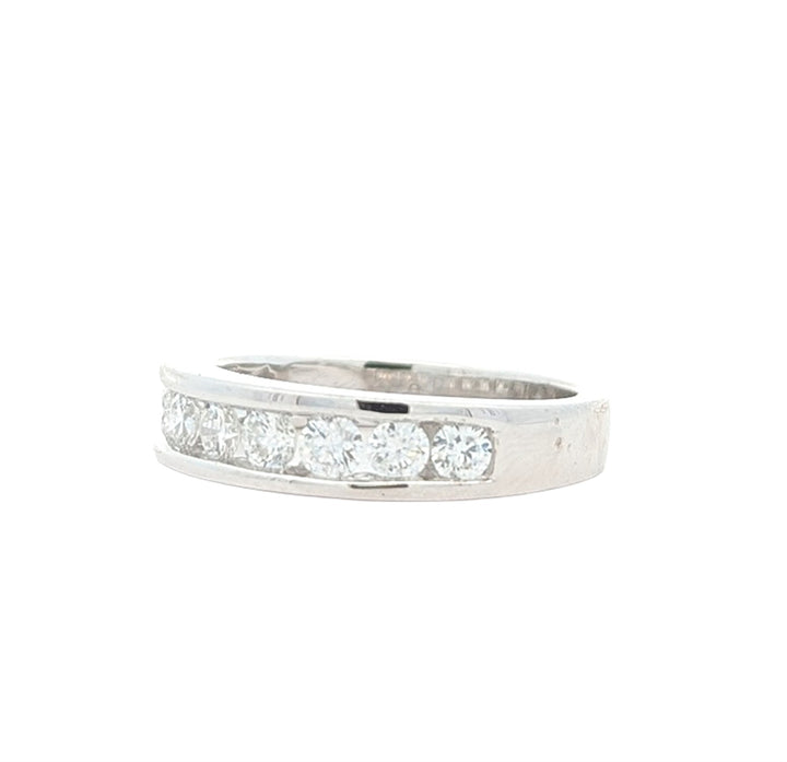 14KT White Gold 1.89ctw Diamond Estate Engagment Ring and Matching Band