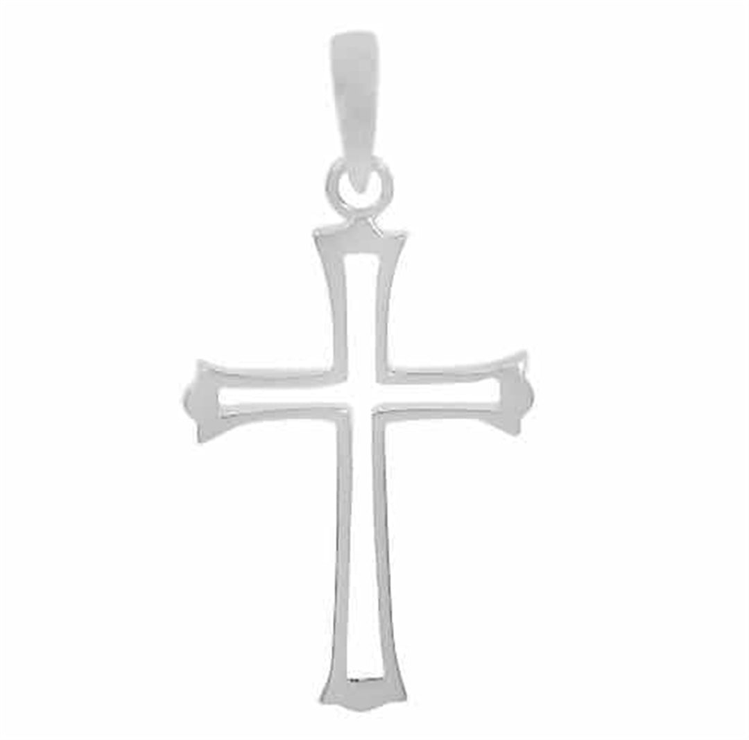Sterling Silver Cross Pendant  (24x16mm)