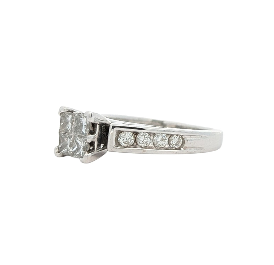 14KT White Gold 0.75ctw Diamond Estate Engagement Ring