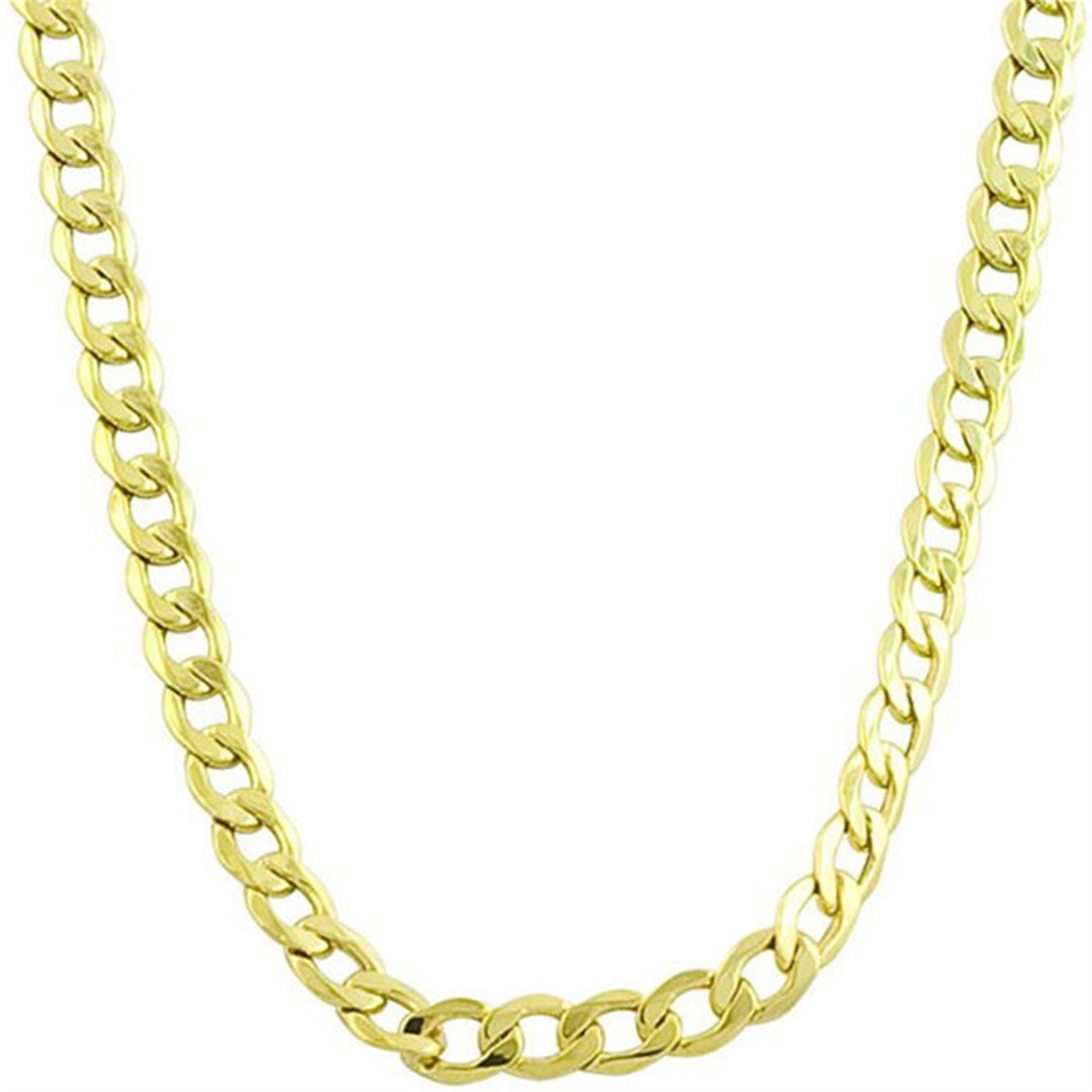 14KT Yellow Gold 18" 7.2mm Curb Link Chain