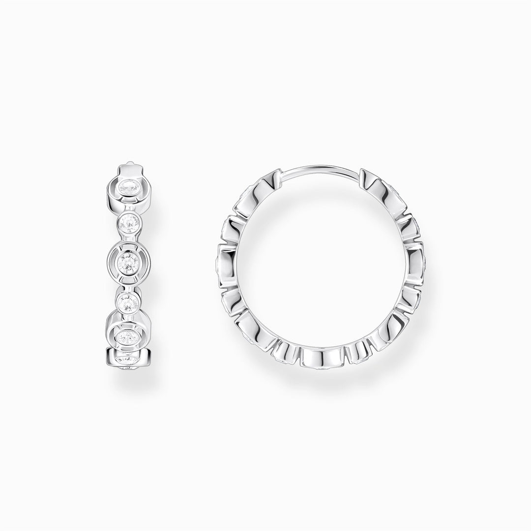 Thomas Sabo Sterling Silver CZ Hoop Earrings