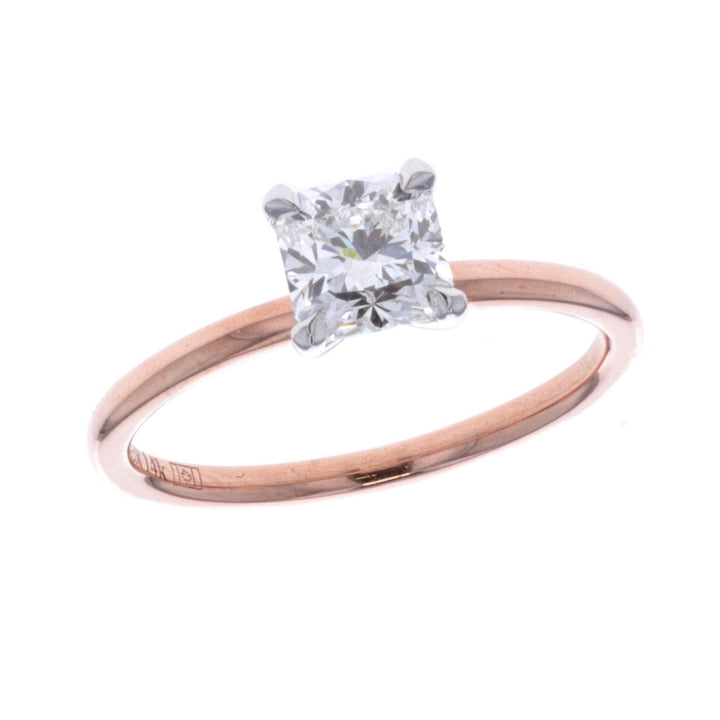 14KT Rose and White Gold 1.01ctw Diamond Engagement Ring