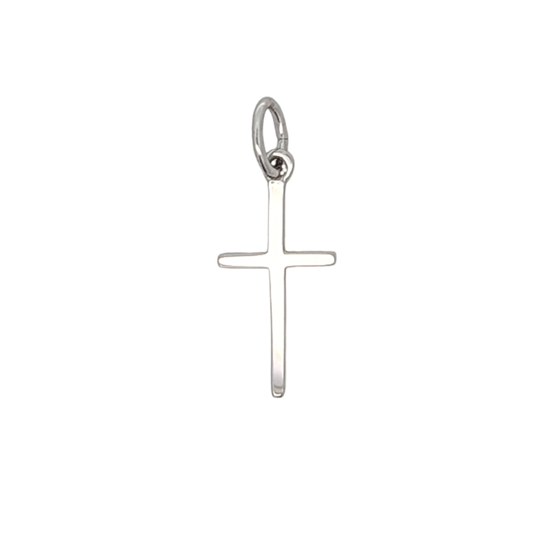 Sterling Silver Medium Thin Cross Charm