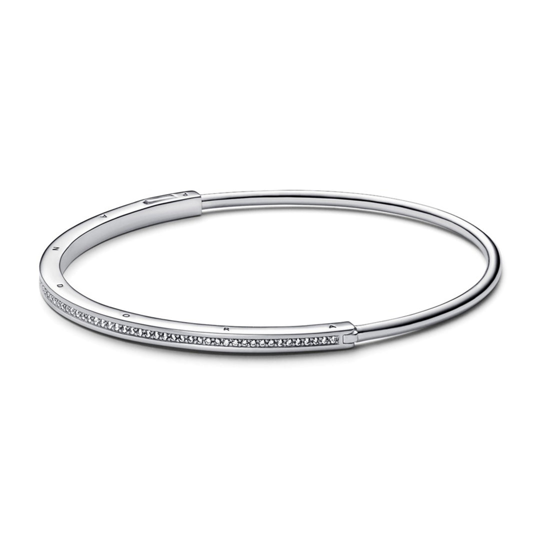 Pandora logo sterling silver bangle