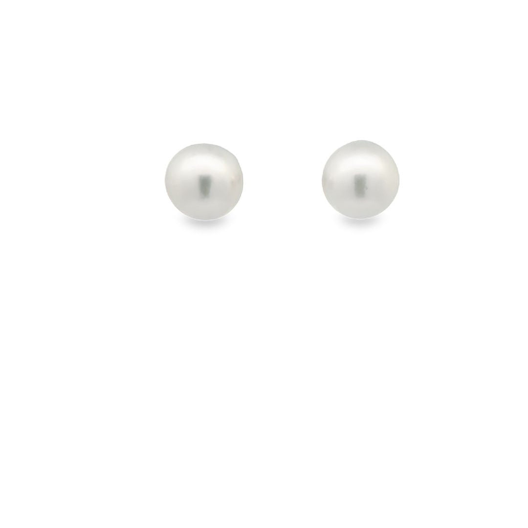 18KT White Gold Pearl Stud Earrings