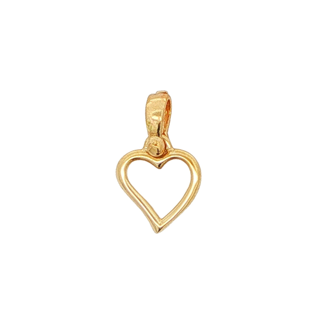 14K Yellow Gold Heart Pendant