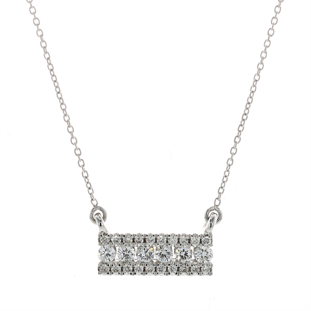 14KT White Gold 0.25ctw Diamond 18" Estate Necklace