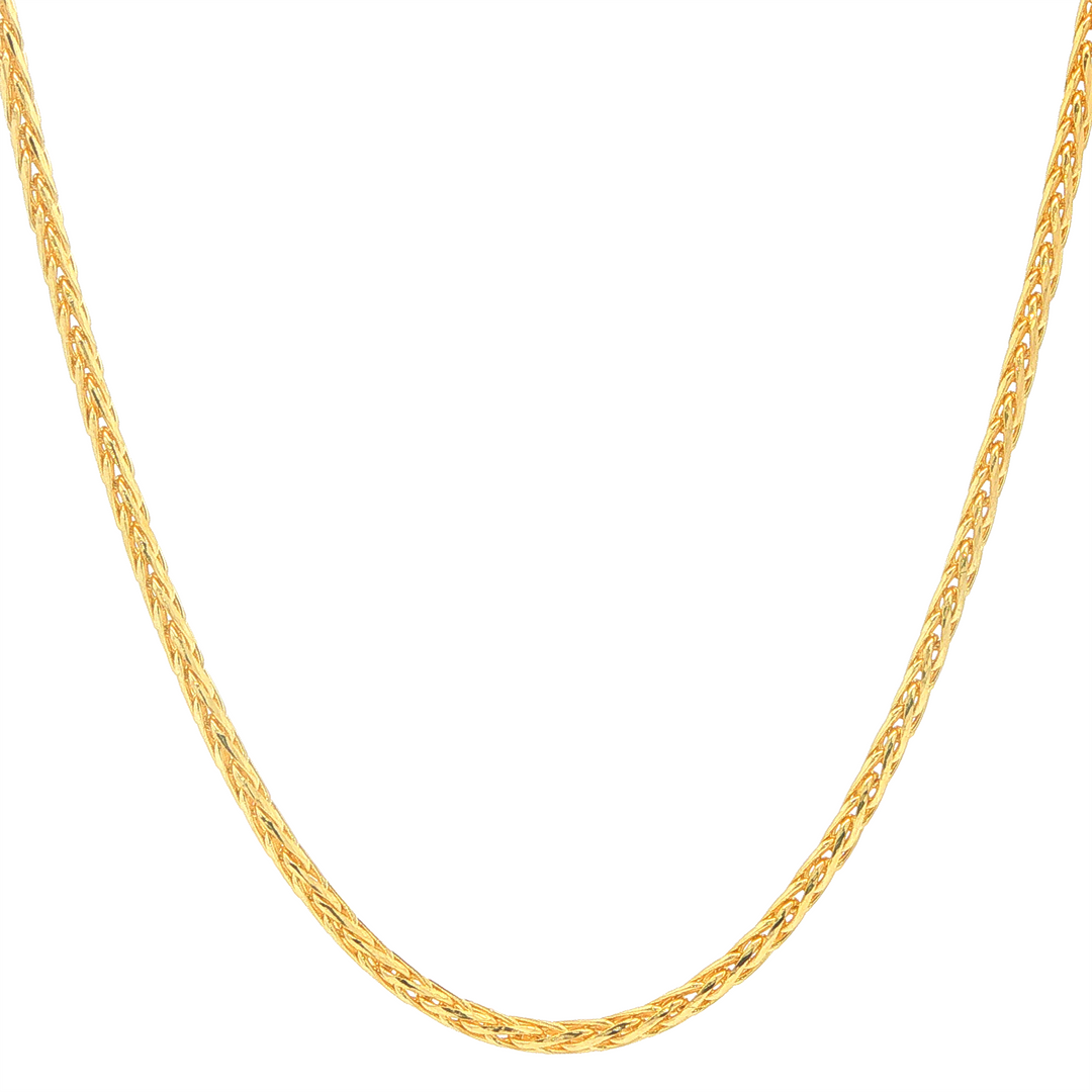 10KT Yellow Gold Wheat Chain 18"