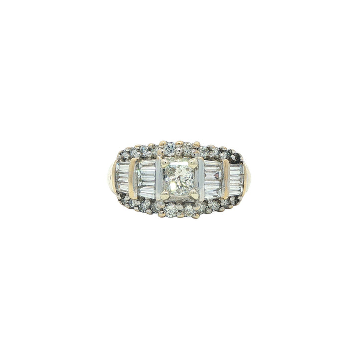 14KT Two-Toned 1.14ctw Diamond Engagement Ring