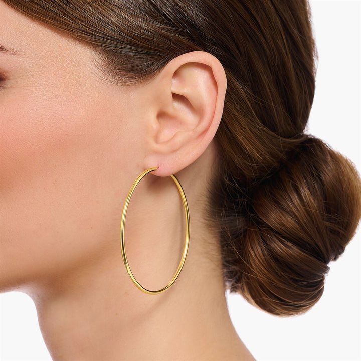 Thomas Sabo Sterling Silver Gold-plated Big Hoop Earrings