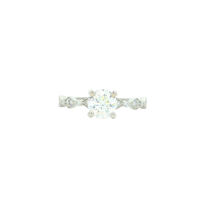 14K White Gold 1.22cttw Lab Grown Round Diamond Engagement Ring