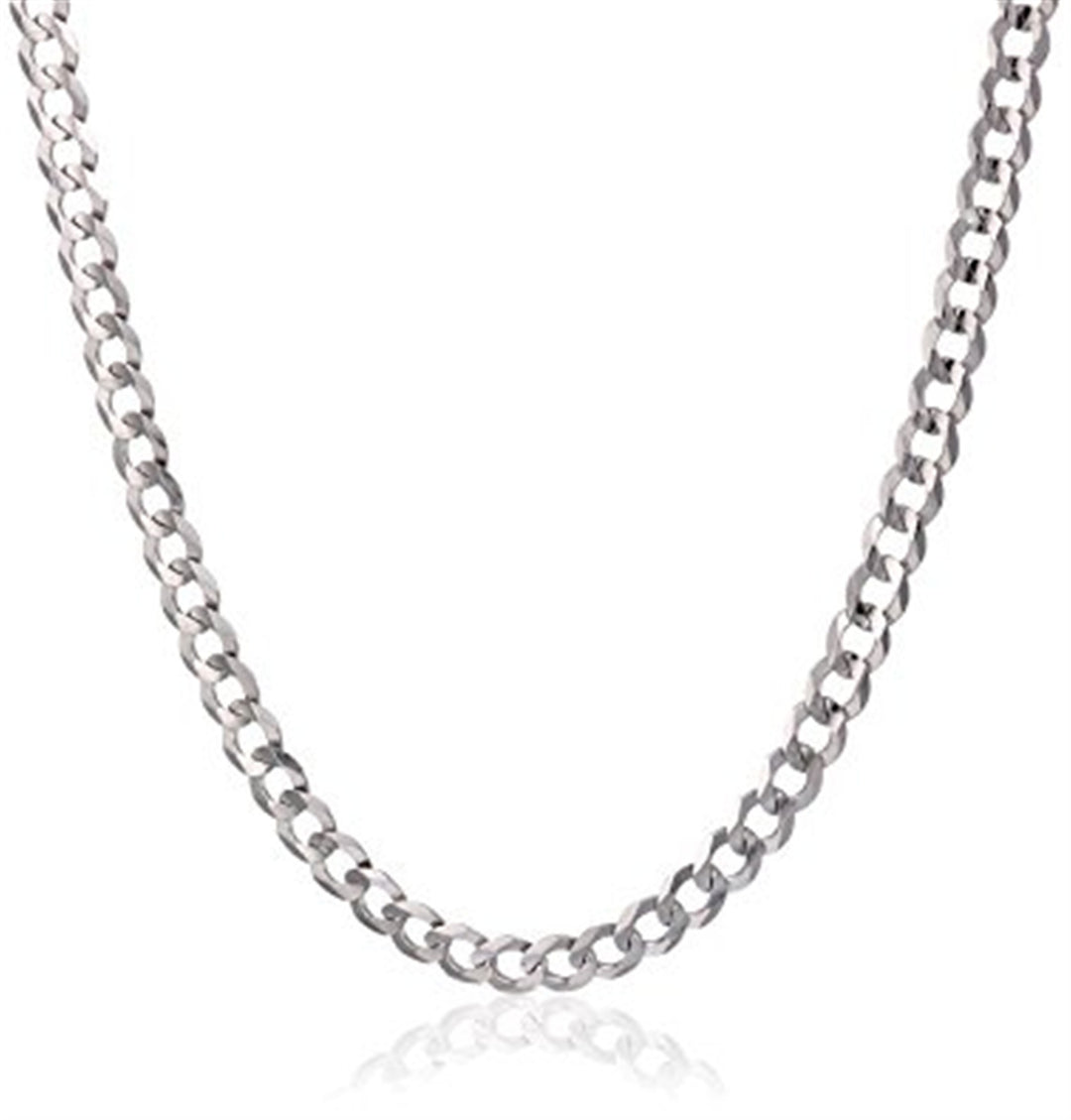 10KT White Gold 24" 3.1mm Curb Chain