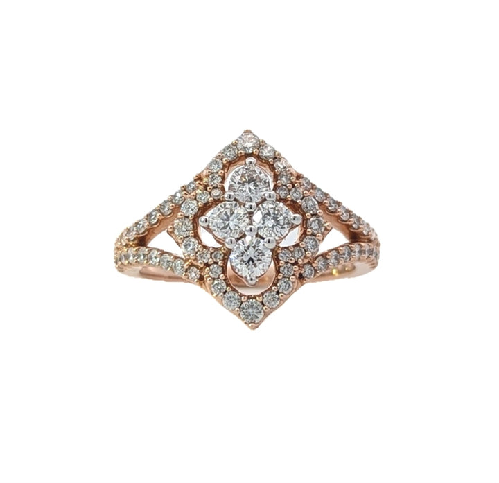 14KT Rose Gold 1.00ctw Diamond Ring