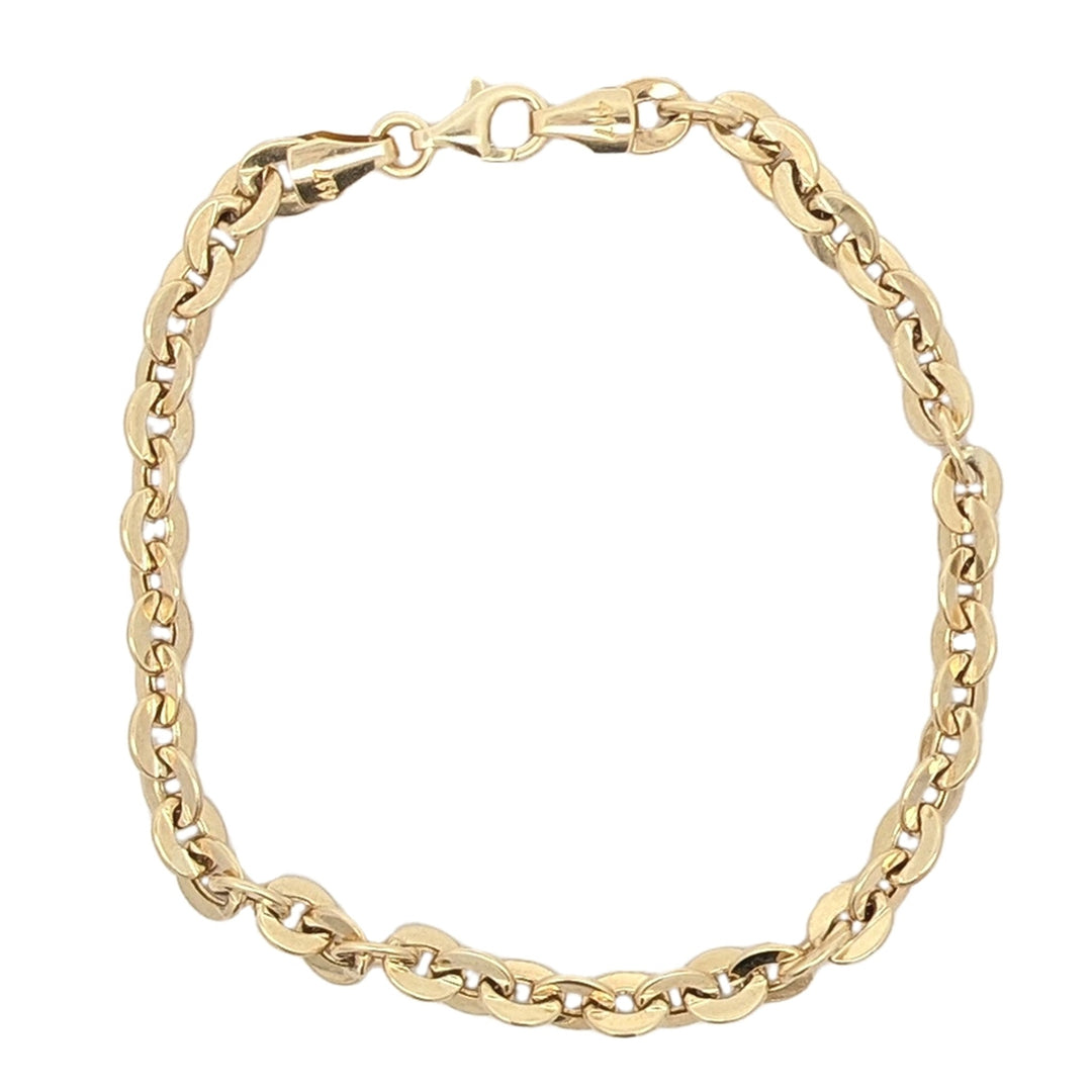 10K Yellow Gold 7.5" Rolo Link Bracelet