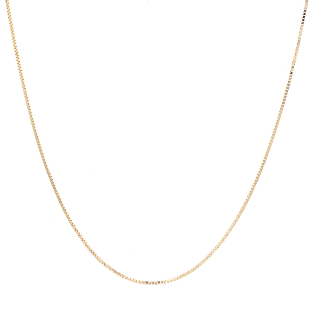 18KT Yellow Gold 16" 0.6mm Box Chain