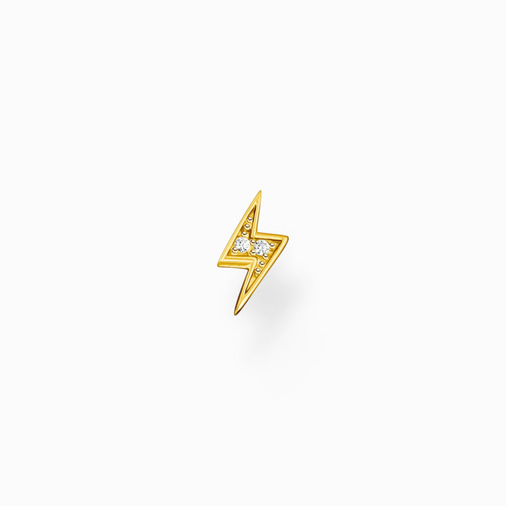 Thomas Sabo Sterling Silver Gold Plated CZ Flash Single Stud Earring