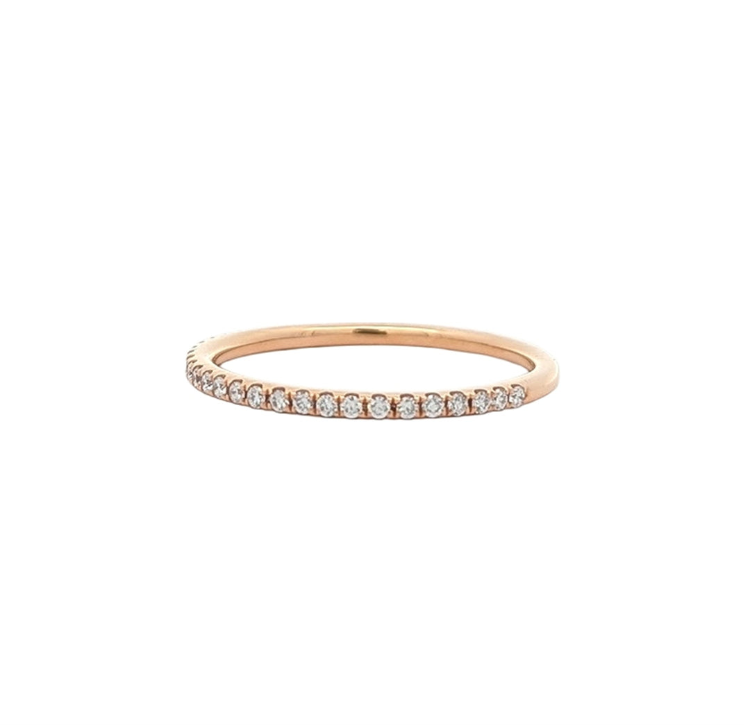 18KT Rose Gold 0.15ctw Diamond Band