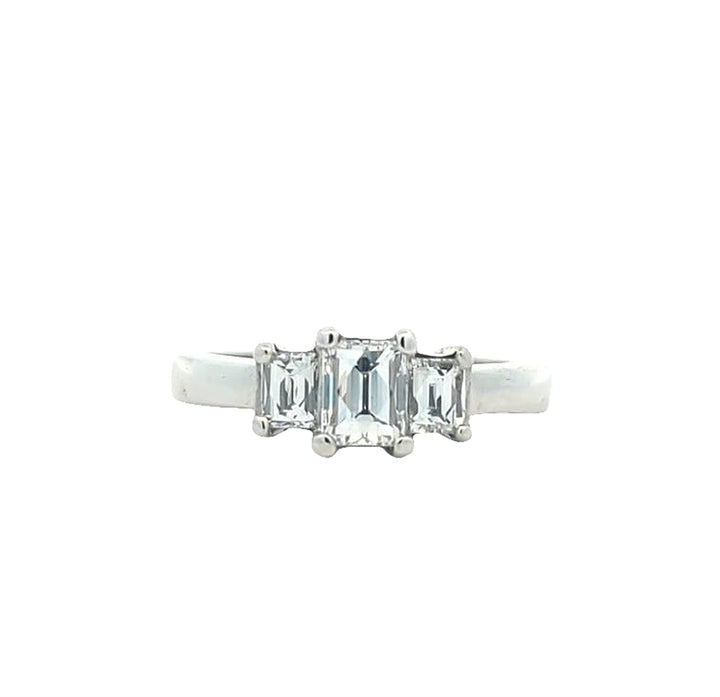 18KT White Gold 0.99ctw Tycoon Diamond Estate Engagement Ring
