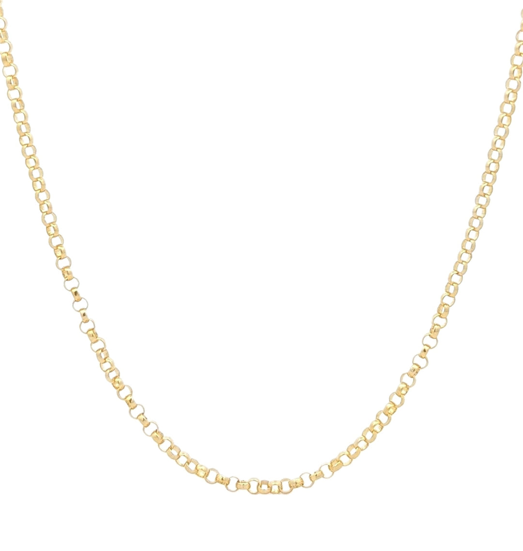 10K Yellow Gold 2mm Rolo Link Chain 20"