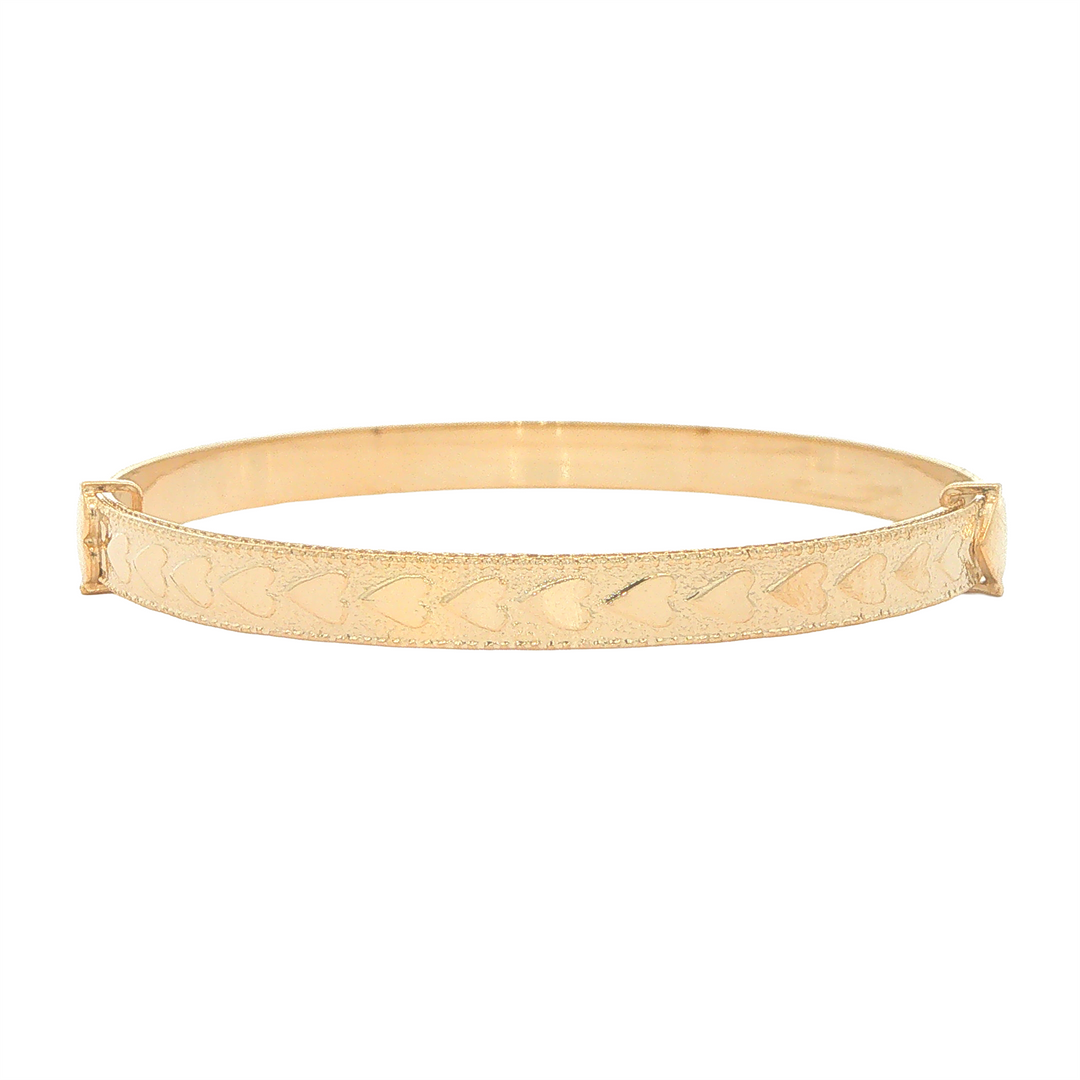 14KT Gold Filled Sterling Silver Heart Adjustable Children's Bracelet