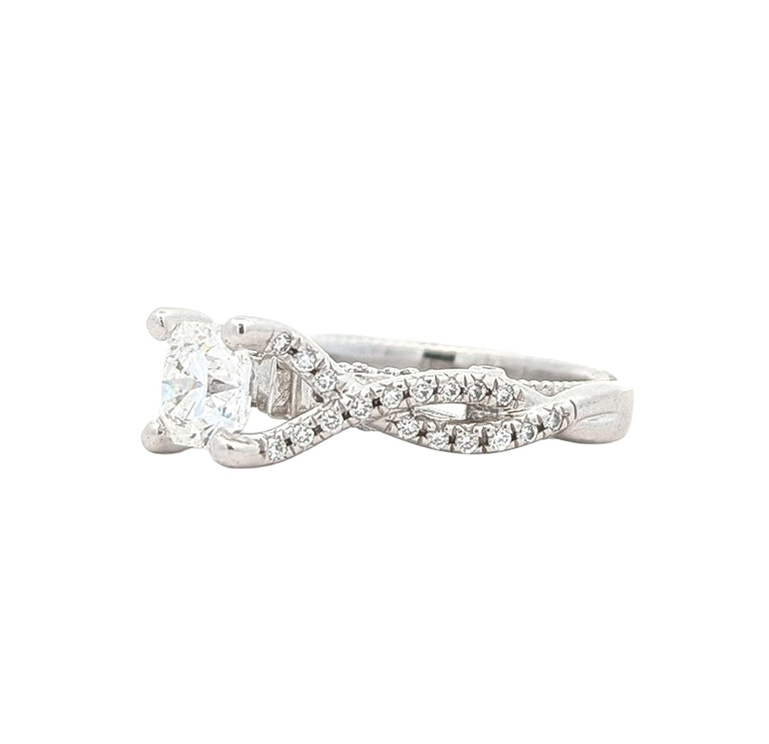 Platinum Canadian 1.01ct Diamond Estate Engagement Ring