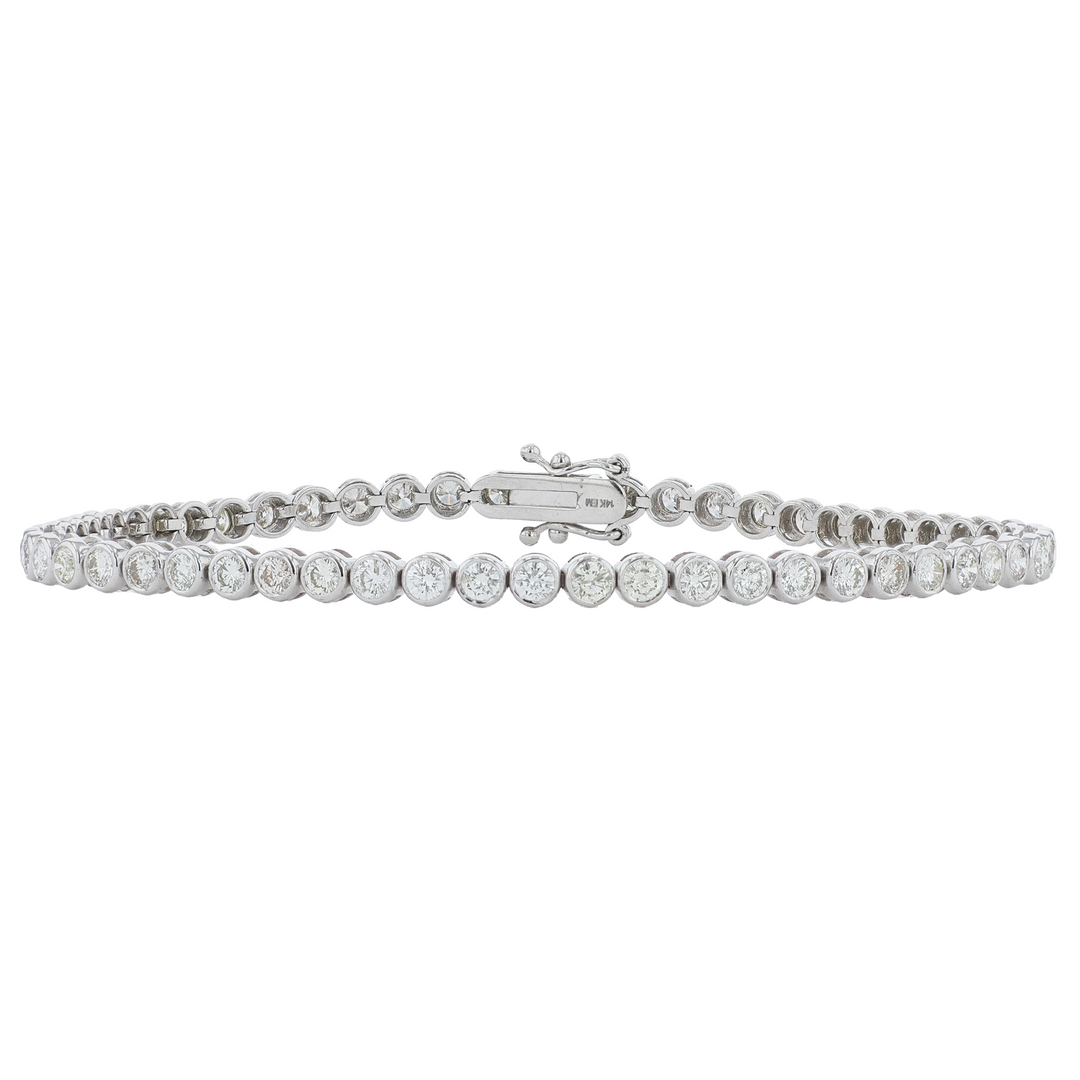 14KT White Gold 3.00ctw Diamond Tennis Bracelet 7.25"