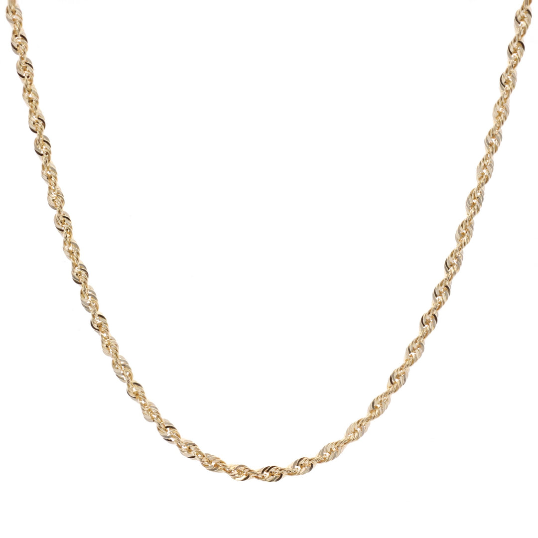 10KT Yellow Gold 20" 1.4mm Rope Chain