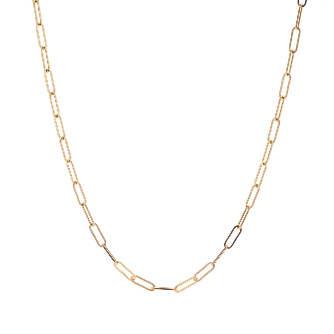 10K Yellow Gold 16" Paperclip Chain