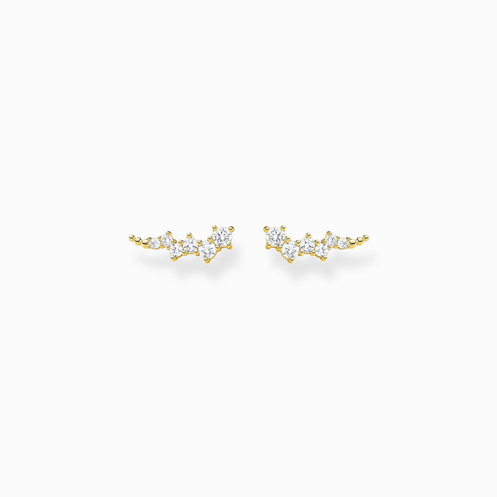 Thomas Sabo Sterling Silver Gold Plated CZ Ear Climbers
