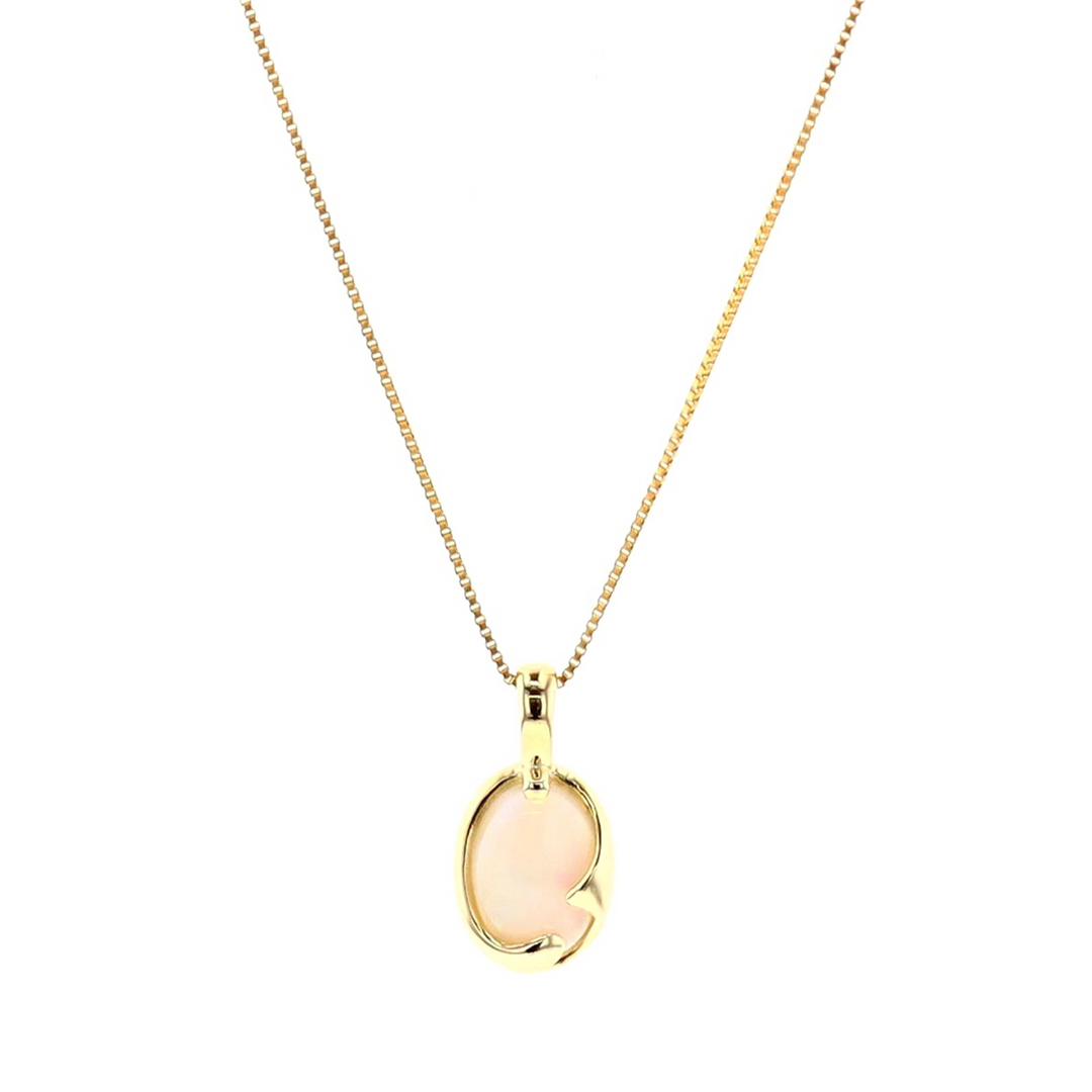 10KT Yellow Gold Opal Necklace