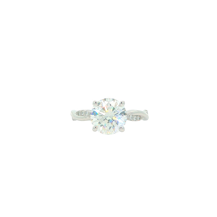 14KT White Gold 2.30 tcw Lab Grown Round Brilliant Cut Diamond Engagement Ring