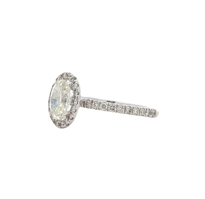 14KT White Gold 1.38ctw Diamond Estate Engagement Ring