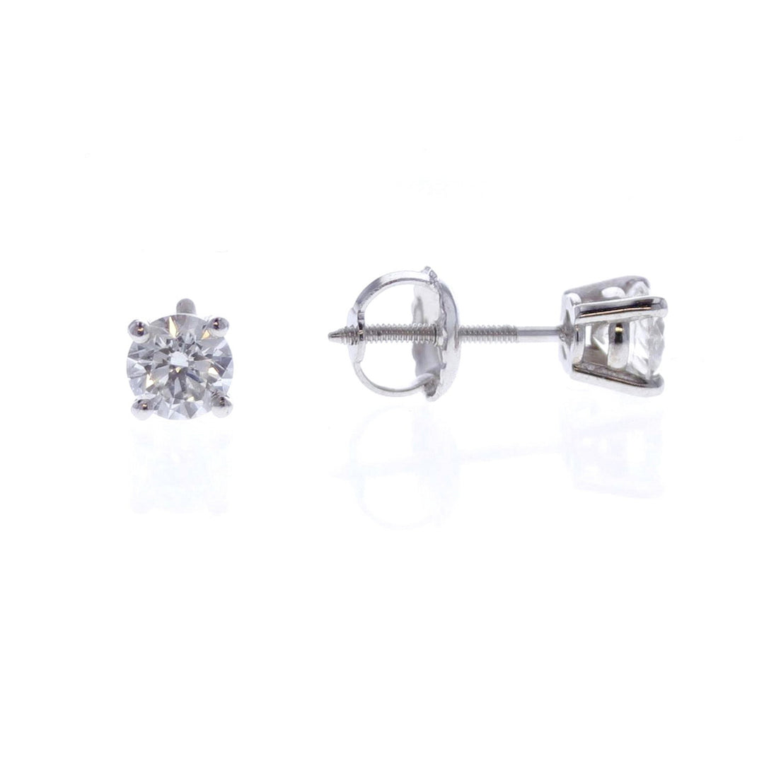 14KT White Gold 0.62ctw Diamond Stud Earrings