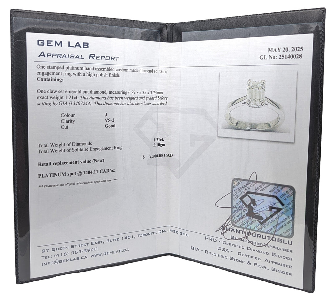 Platinum 1.21ctw Diamond Estate Engagement Ring