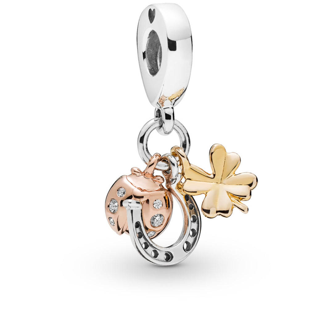 Horseshoe, Clover & Ladybird Dangle Charm
