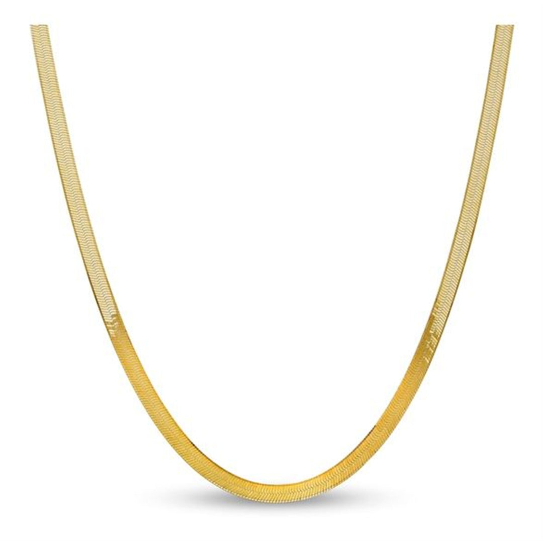 14K Yellow Gold Herringbone Chain 18"