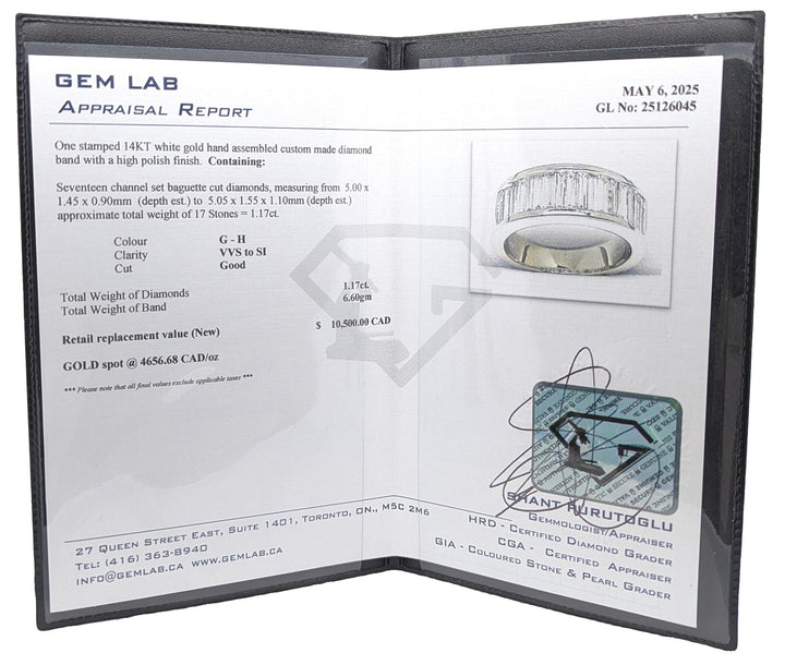 14KT White Gold 1.17ctw Diamond Estate Band
