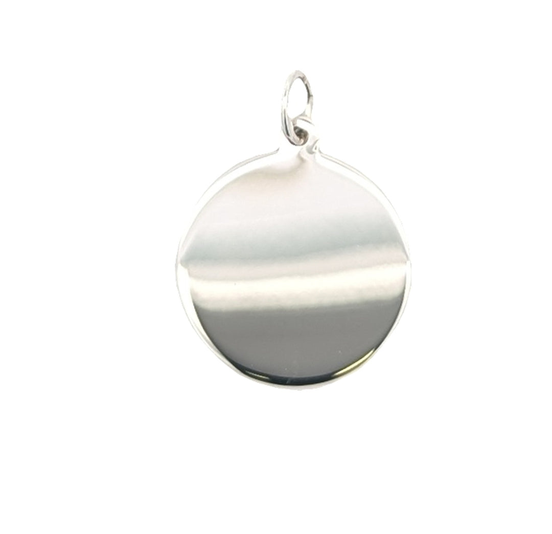 Sterling Silver Round 19mm x 19mm Disc