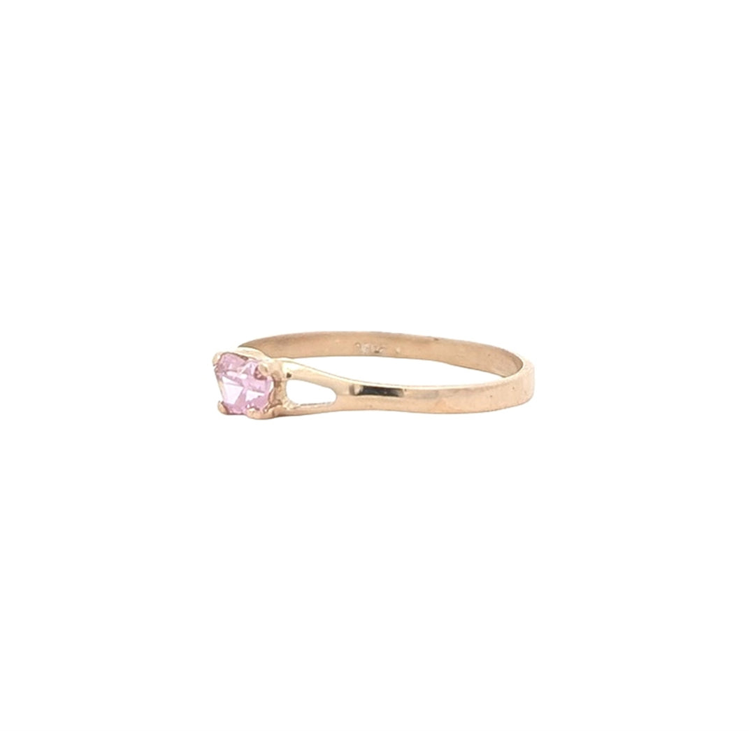 10KT Yellow Gold Butterfly October Birthstone Ring