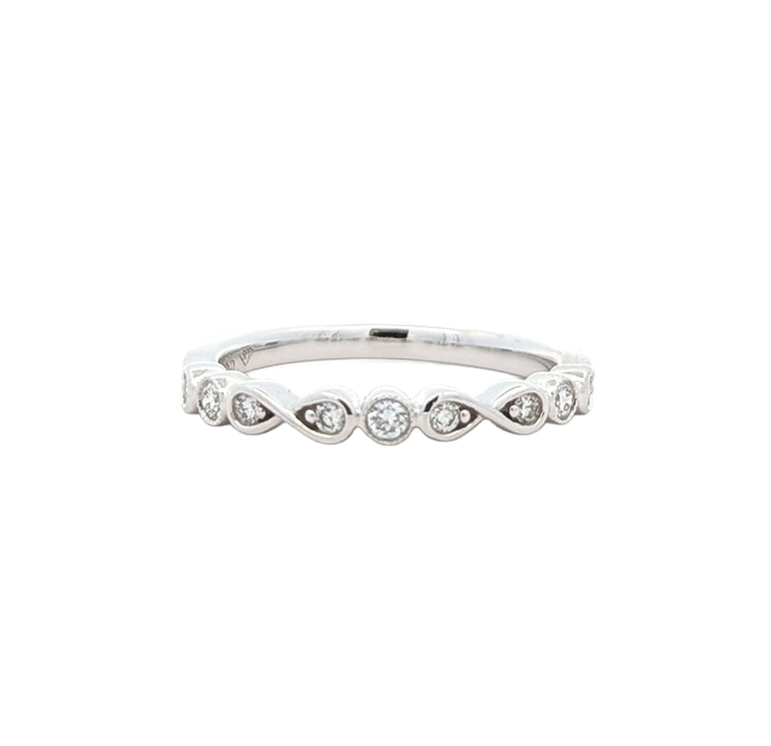 14KT White Gold 0.17ctw Diamond Band