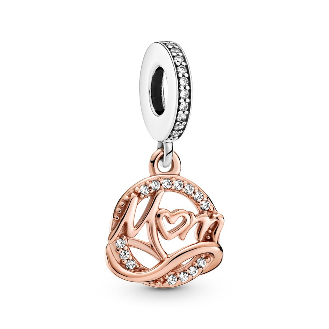 Mom and infinity Rose and sterling silver